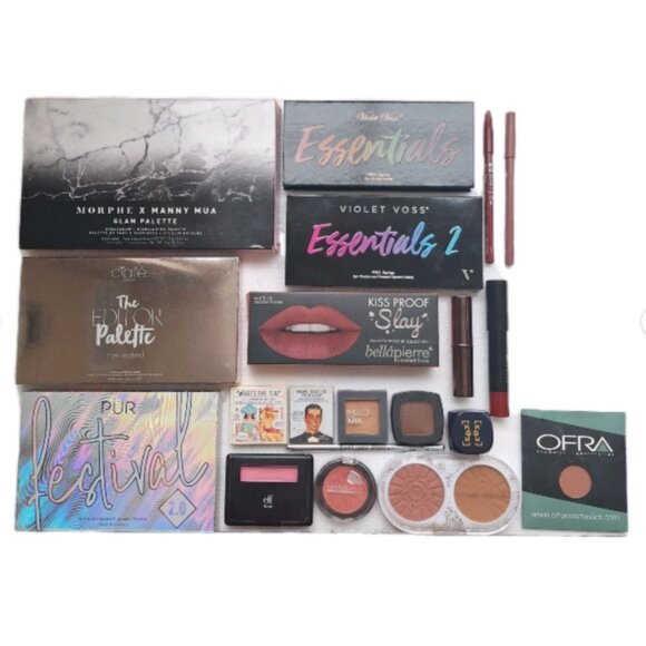 BUNDLE OF MAKEUP BLUSH, PALETTES, LIPLINER, EYESHADOW AND MORE - Picture 1 of 16